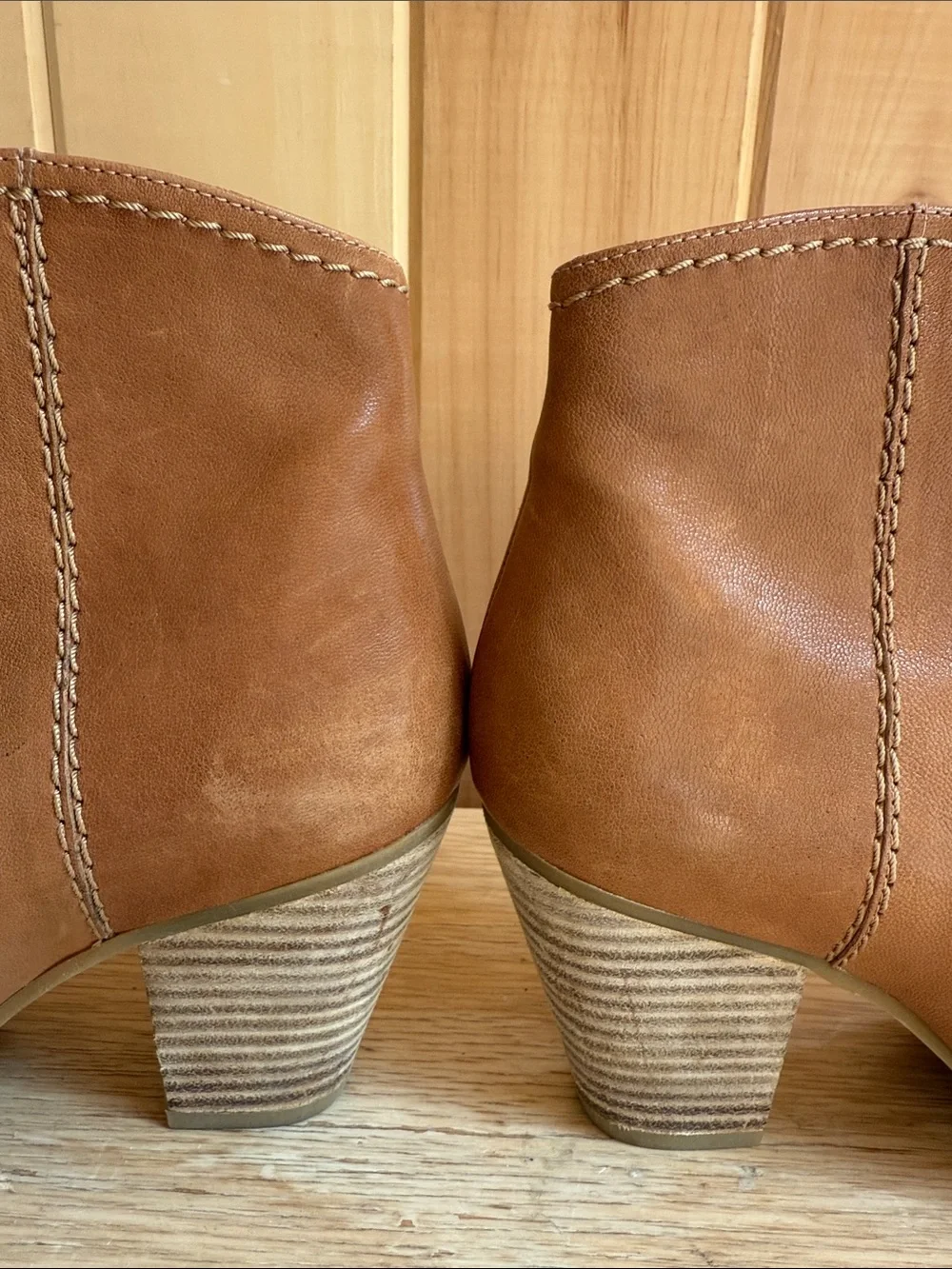 Stuart Weitzman Tan Leather Tassel Ankle Booties